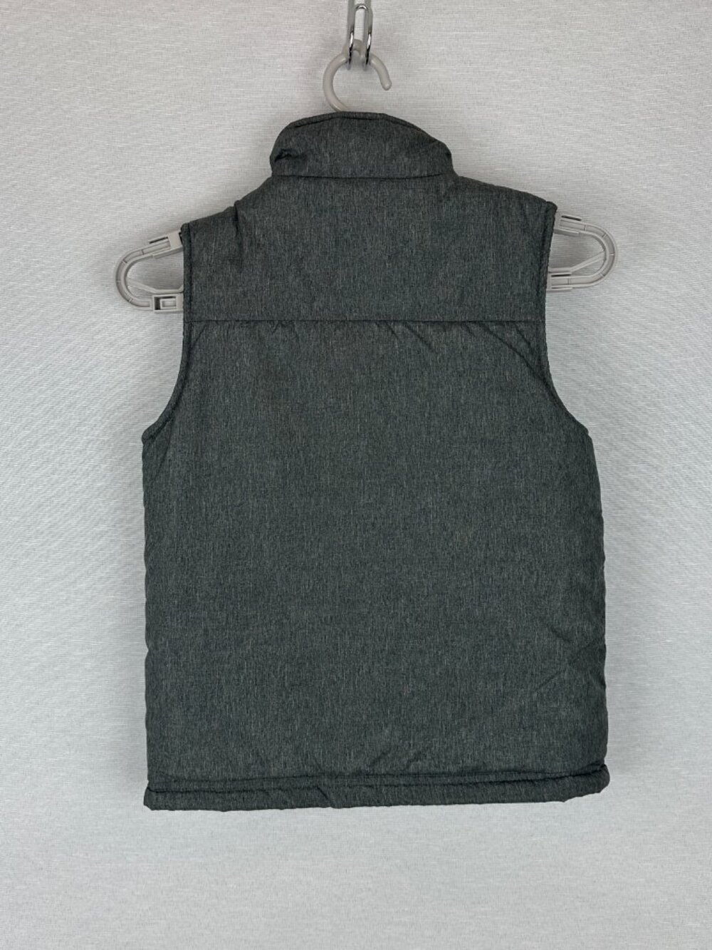 CAT & JACK BOYS PUFFER VEST, CHARCOAL COLOR, GREEN SLIME GRAPHIC SIZE S(6/7) - Picture 6 of 10